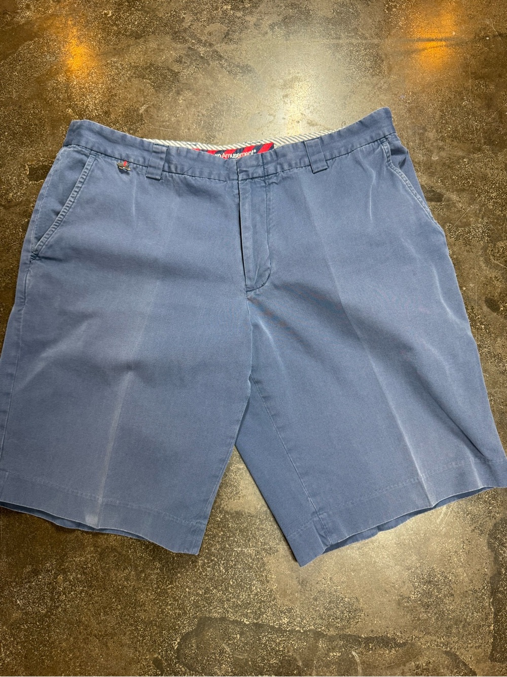 Modern Amusement Men's Blue Flat-Front Shorts Nens SZ 34